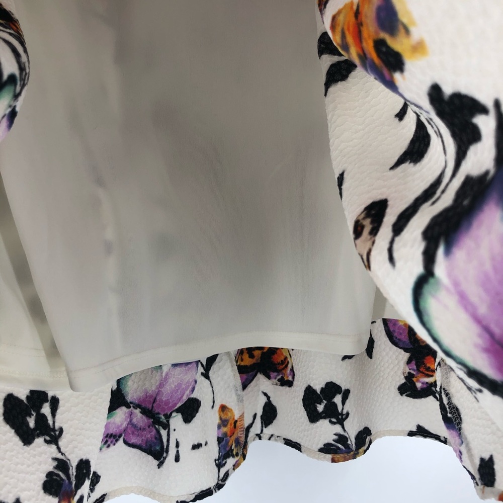 Renee C. Anthropologie Butterfly Skirt Cream Small - Picture 4 of 10